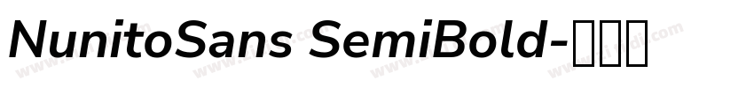 NunitoSans SemiBold字体转换